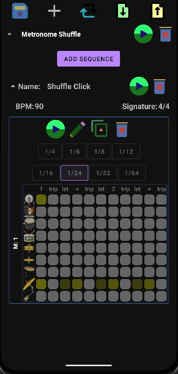GAAP App Drum Sequencer Preview and Live Playback Controls