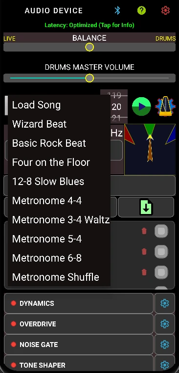 GAAP App Drum Sequencer Preset Song Library