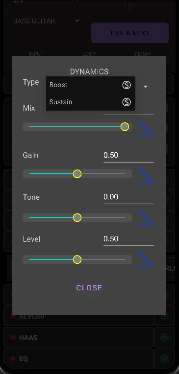 GAAP App Dynamics Types Selector