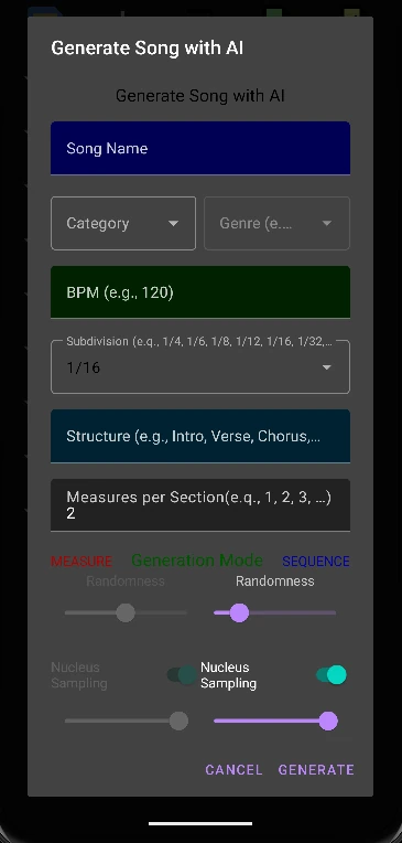 GAAP App Drum Sequencer Generating Beats with Firebase AI