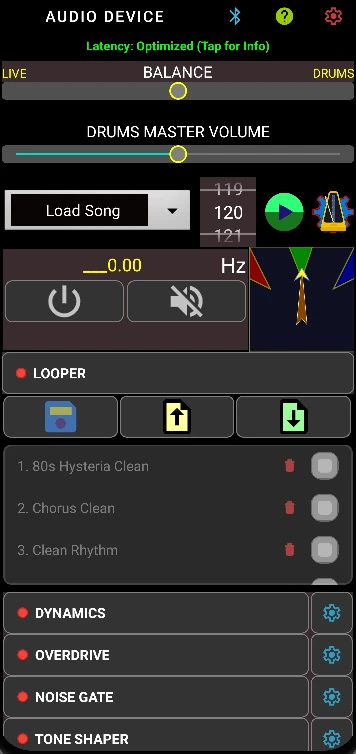 GAAP App Guitar FX Presets Carousel Library
