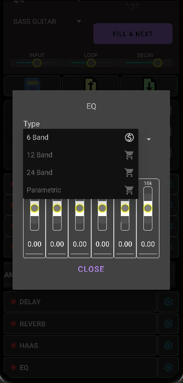 GAAP App Global EQ Graphic EQ Parametric EQ Bands
