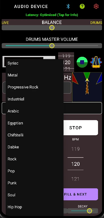 GAAP App Looper AI Generator Drum Preset Selection Library